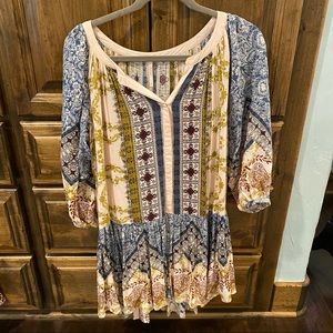 Free people shift dress with cold shoulder